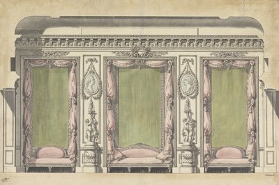 Wall Elevation for an Antechamber or Salon by Louis Gustave Taraval